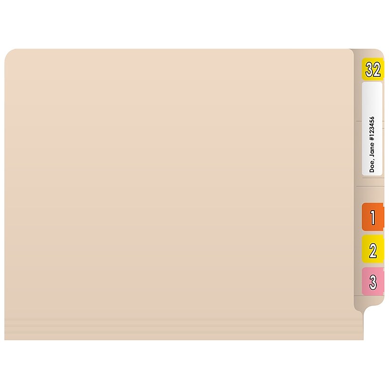 Medical Arts Press End Tab File Folder, Straight-Cut, Letter Size, Manila, 50/Box (S-01103-50-3) image 1
