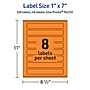 Avery Laser/Inkjet Multipurpose Rectangle Labels, 1" x 7", Bright Orange, 320/Pack (94225)~#|#~363A0CF4-A357-403A-8B8AB90682A577F9_sc7
