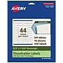 Avery Dissolvable Rectangle Multipurpose Labels, 2/3" x 1-3/4", Off-white, 440/Pack (94209)~#|#~363DAF33-9555-4AA0-B780BA3DD1E674CC_sc7