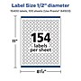 Avery Laser/Inkjet Circle  Waterproof Multipurpose Labels, 0.5"  Dia, White, 15400/Box (94503)~#|#~364184B9-72E0-47D0-8E1F9DAAFB31A896_sc7