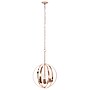 Lalia Home 3-Light 18" Adjustable Globe Hanging Metal and Clear Glass Ceiling LED Pendant, Rose Gold (LHP-3010-RG)~#|#~36476C89-9700-430B-BC845B4884D3CA79_sc7