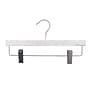 Nahanco 14" Wood Skirt/Slack Hanger With Clips, Whitewash, 100/Pack (20914RC)~#|#~364AAE3C-FD30-42E4-984E5E190AB03860_sc7