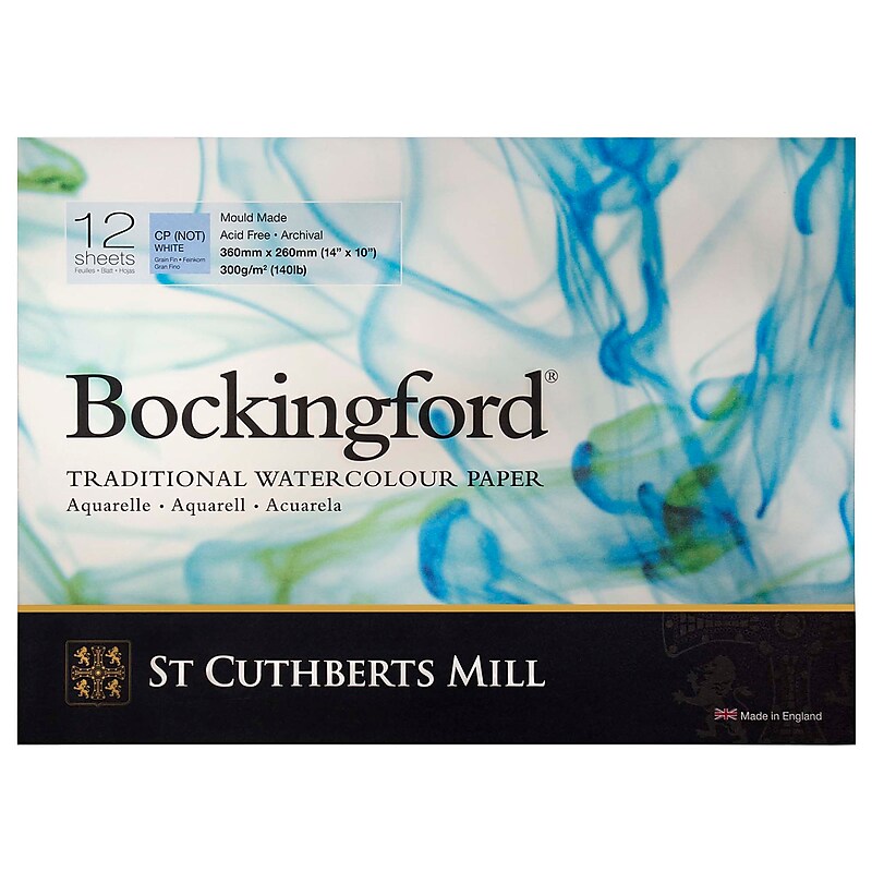 St Cuthberts Mill Bockingford 14" x 10" Watercolor Sketch Pad, 12 Sheets/Pad (STCT47130001011D) image 1