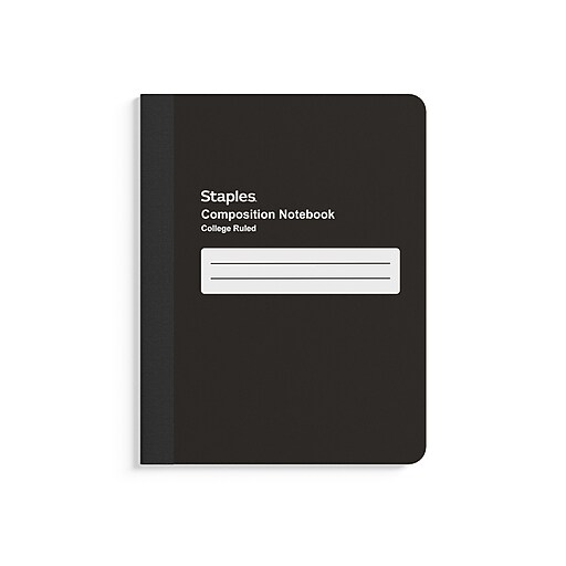 Staples Composition Notebook, 7.5" x 9.75", College Ruled, 80 Sheets