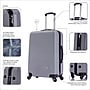 InUSA Royal 24" Hardside Suitcase, 4-Wheeled Spinner, TSA Checkpoint Friendly, Silver (IUROY00M-SIL)~#|#~364E4A15-6A0C-4EE0-8327CA38002069B1_sc7