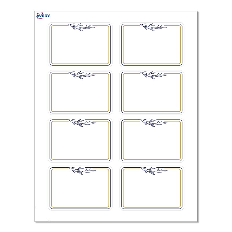 Avery Laser/Inkjet Rectangle Multipurpose Labels, 2-1/3" x 3-3/8", White, 80/Pack (S00-D2Y) image 1