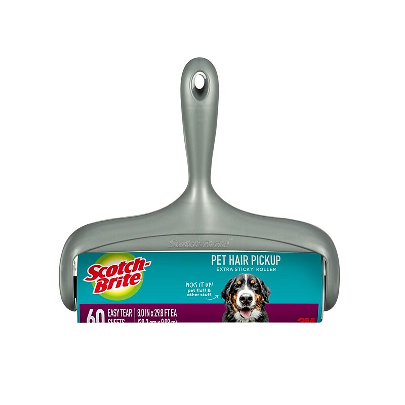 Scotch-Brite Pet Hair Pickup Large Surface Roller, 60 Sheets/Roll (839LSR-60-4) image 1