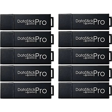 Centon MP ValuePack Pro Flash Drive USB 3.2 Case, Black, 10/Pack (S1-U3P6-64G-10B)