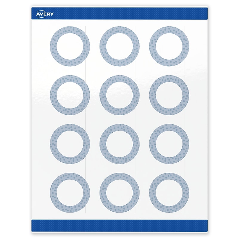 Avery Laser/Inkjet Circle Multipurpose Labels, 2" Dia., White, 120/Pack (S00-F8M) image 1