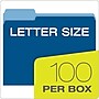 Pendaflex Two-Tone File Folders, 1/3-Cut Tab, Letter Size, Navy Blue, 100/Box (152 1/3 NAV)~#|#~365F80DA-78F6-404F-8FB6ECB003EFCDBC_sc7