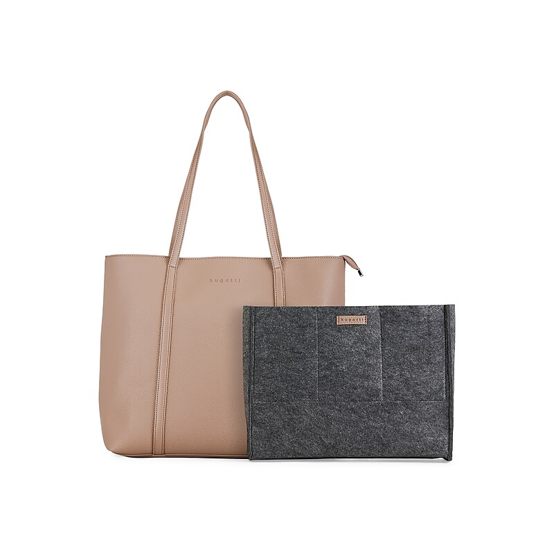 Bugatti Pure Vegan Leather Business Tote, Taupe (LBG5054BU-TAUPE) image 1
