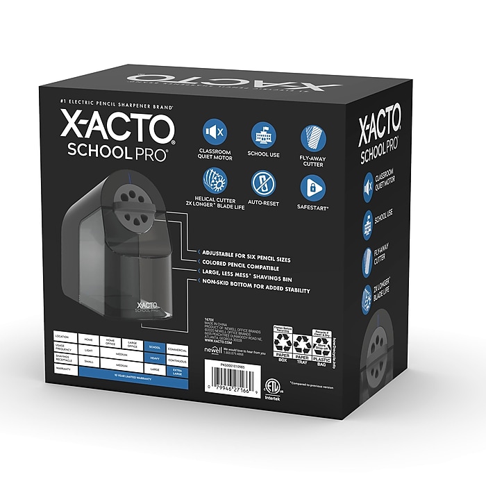 X-ACTO School Pro Electric Pencil Sharpener, Black (1670) | Staples
