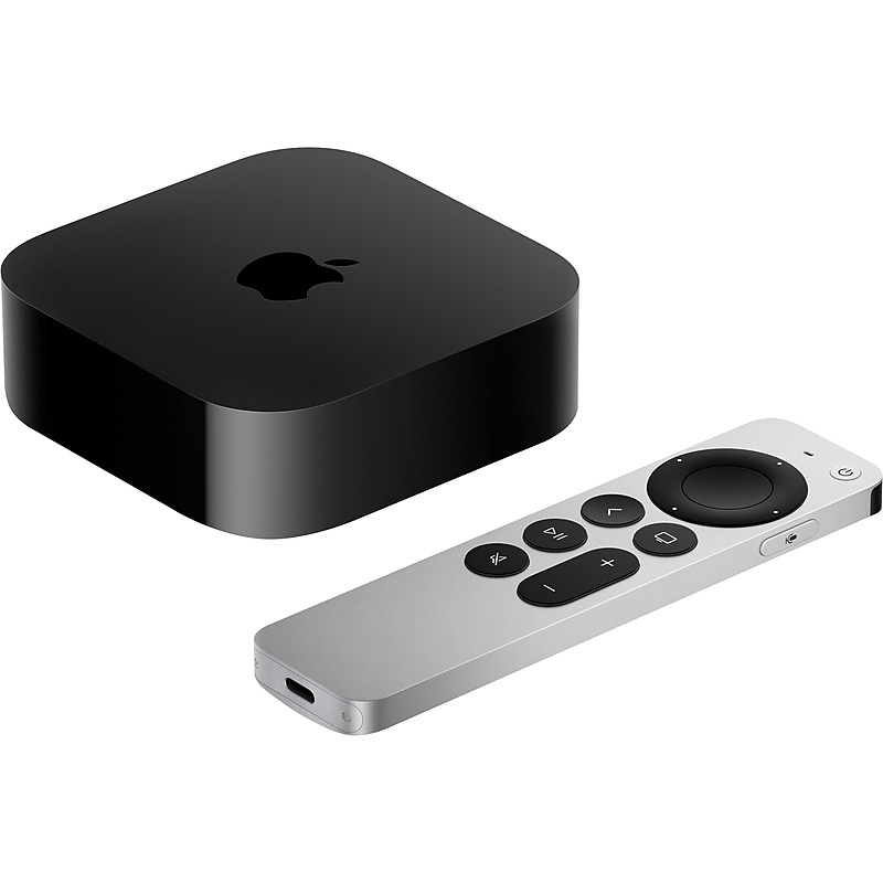 Apple TV 4K, Wi-Fi + Ethernet, 128GB, Black (MN893LL/A) image 1