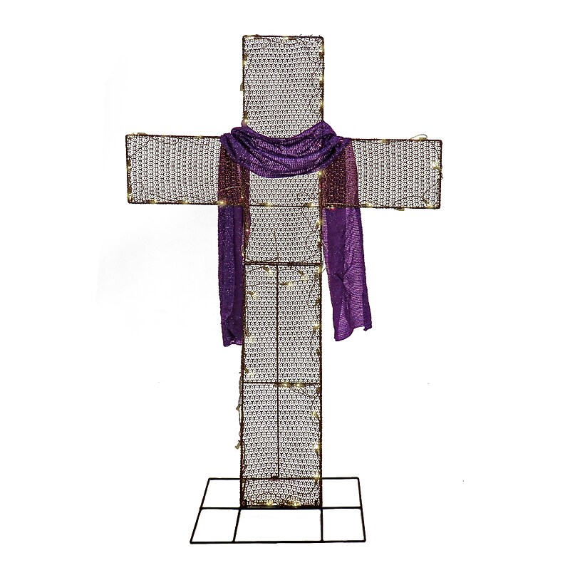 National Tree Company 60" Easter Cross with LED Lights (DF-22060003L) image 1