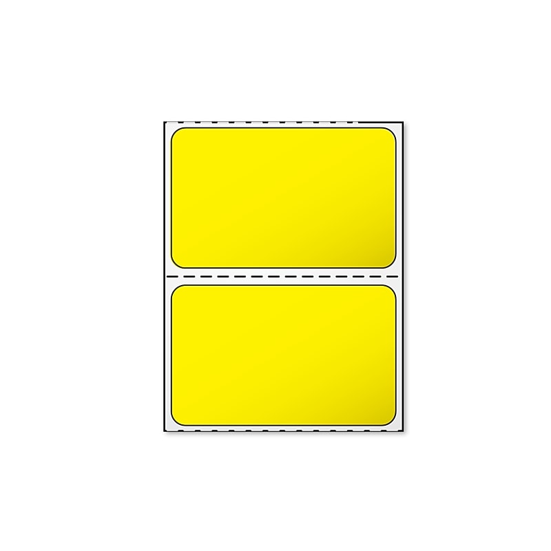 Caresfield Yellow Direct Thermal Blank Medical Labels, 2" x 1.25", 10080/Carton (83948) image 1