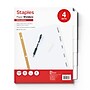 Staples Write-On Write & Erase Paper Divider, 5 Tabs, White/White Tabs, 4 Sets (13508/23175)~#|#~36724D3C-AED3-42CF-9F0D06097C8921B1_sc7