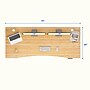 FlexiSpot E7COMMERCIAL 72''W Electric Adjustable Bamboo Standing Desk, Bamboo/White (E7WCOMCR7230LBZB)~#|#~36731CBD-5848-4E7B-89558729B9A75B39_sc7