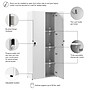 Bush Business Furniture Assure 72"H Single Tier White Storage Lockers (AUS230WHK)~#|#~3674E29C-A28F-4EAD-AB8FF193954D81DC_sc7