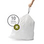 simplehuman Code R 2.6 Gallon Trash Bag, Low Density, White, 240 Bags/Box (CW0253)~#|#~3679A778-634F-41A3-84778CE1C57F34D5_sc7