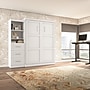 Bestar Pur Queen Murphy Bed with Shelving Unit and Drawers (90W), White (26869-17)~#|#~3679FC12-4D45-4269-9CD9CABA46228B40_sc7