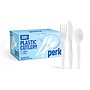 Perk™ Polystyrene Assorted Cutlery, Medium-Weight, White, 300/Pack (PK56406)~#|#~367CF84A-7F05-4F0B-BA5F74B7B3849F26_sc7