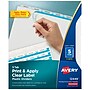 Avery Index Maker Plastic Dividers with Print & Apply Label Sheets, 5 Tabs, Multicolor, 5 Sets/Pack (12449)~#|#~367F6F8C-8E42-4074-A991BBEA8AFC8A72_sc7