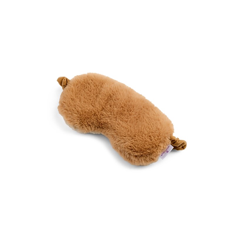 Warmies Heatable Sherpa Eye Mask, Brown (SH-CPE-B) image 1