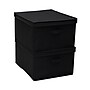 Household Essentials 10" Storage Bins, Reinforced Fabric, Black (HH7615-1)~#|#~368668D6-B418-4CD0-A1D647B2BD9B0795_sc7