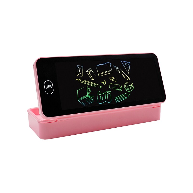 SaharaCase Digital Notepad Plastic Snap Pencil Case, Pink (WPD17) image 1