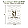 Avery EcoFriendly Laser/Inkjet Oval Multipurpose Labels, 1-1/8" x 2-1/4", White, 1050/Box (94054)~#|#~368DEAAE-095A-461A-BB397A1B97704B51_sc7