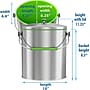 iTouchless 1.6-Gallon Indoor Compost Bin, Silver/Green (CB06OT)~#|#~369134AF-104A-4E94-ADA31EC169313982_sc7