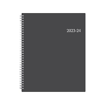 2023-2024 Blue Sky Collegiate 8.5" x 11" Academic Weekly & Monthly Planner, Gray (100135-A24)
