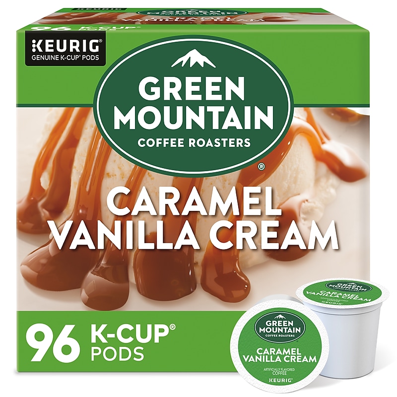Green Mountain Caramel Vanilla Cream Coffee Keurig® K-Cup® Pods, Light Roast, 96/Carton (GMT6700CT) image 1