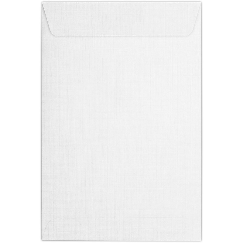 LUX 6 x 9 Open End Envelopes, 50/Box, White Linen (1644-WLI-50) image 1