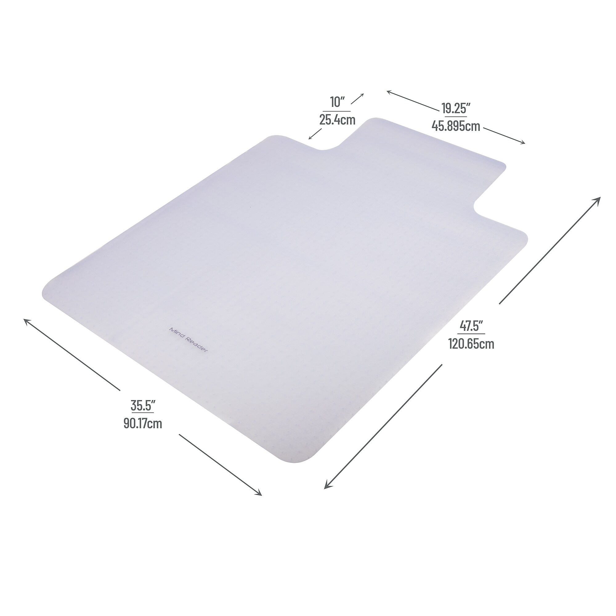 Mind Reader Carpet Chair Mat with Lip, 36″ x 48”, Low-Pile, Clear (OFFCMAT-CLR) Sansujyuku sansujyuku.com