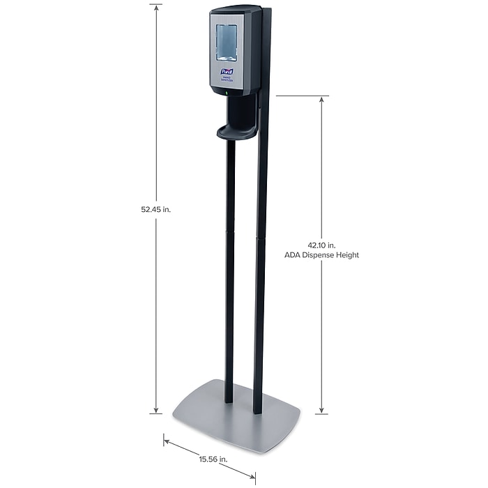 PURELL CS6 Automatic Floor Stand Hand Sanitizer Dispenser, Black