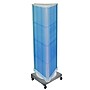 Azar Displays 60”H x16”W Three-Sided Revolving Pegboard Tower Floor Display on Wheeled Metal Base, Blue (700452-BLU)~#|#~36A2CE1A-5D2D-475E-B089611772B96C46_sc7