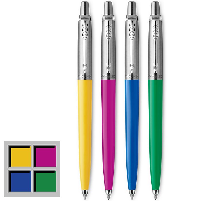 Parker Jotter Originals Ballpoint Pen, Medium Point, Black Ink, 4