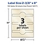 Avery Pearlized Ivory Decorative Edge Multipurpose Labels, 2-3/8" x 8", Ivory, 150/Box (94117)~#|#~36A96E5C-B70D-458C-87E79BA035608932_sc7
