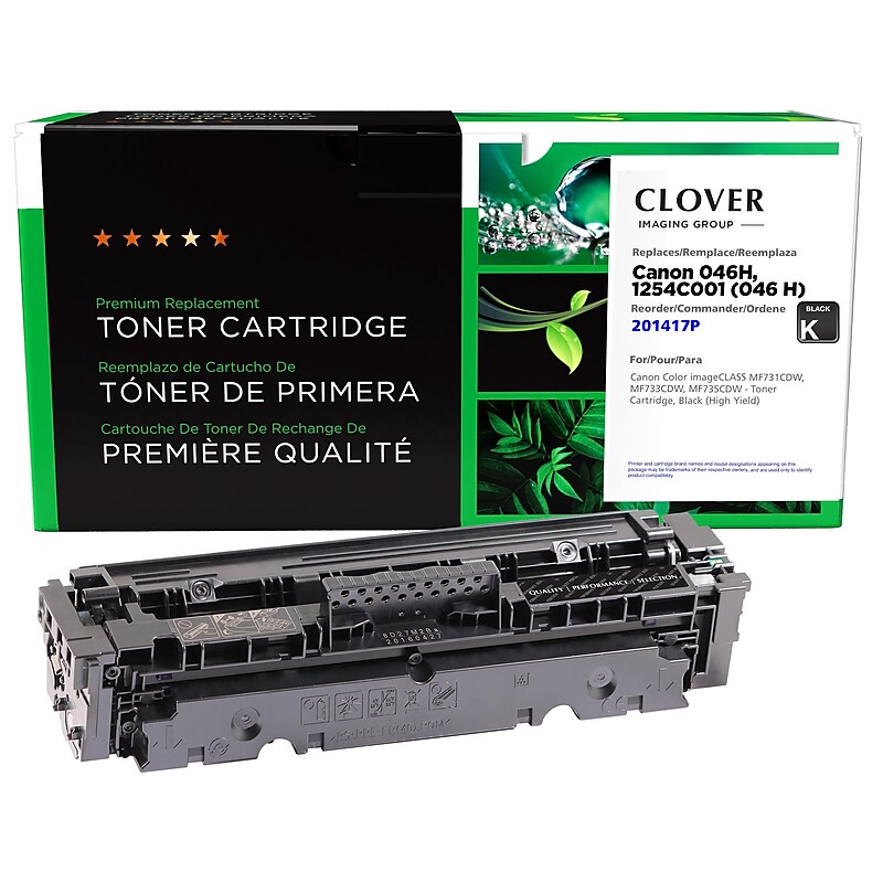 Clover Imaging Group Remanufactured Black High Yield Toner Cartridge Replacement for Canon 046H (1254C001) image 1