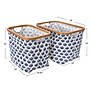 Household Essentials Krush Collapsible Laundry Hamper, Bamboo, Blue Cacti, 2/Pack (2286-1)~#|#~36ACA1EC-4C1C-4F44-854418FD5AE49C52_sc7