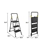 Cosco Commercial 3-Step Folding Stool, 300 lb Capacity, Gray (CSC11839GGO)~#|#~36ACB133-5628-4185-AA4316CE12512B26_sc7