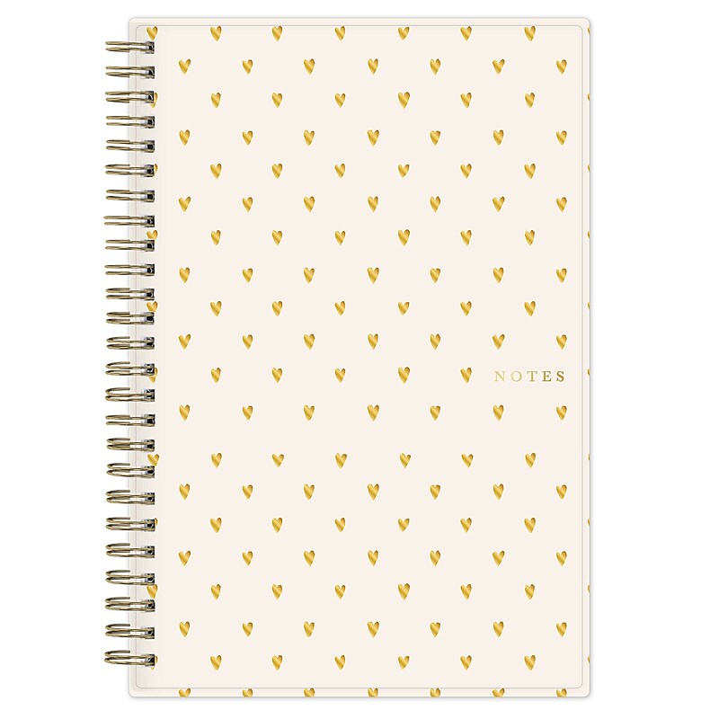 Blue Sky Bespoke Composition Notebook, 5.75" x 8.5", Cream Hearts (155593) image 1