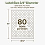 Avery Hemp Round Laser/Inkjet Multipurpose Labels, 3/4" Dia, Off-White (3200/Box)~#|#~36B108FA-2375-4666-9E801C1BEA27E45F_sc7