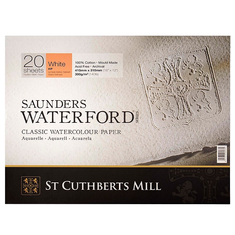 St Cuthberts Mill Saunders Waterford 12" x 16" Watercolor Sketch Pad, 20 Sheets/Pad (STCT45930001011E) image 1