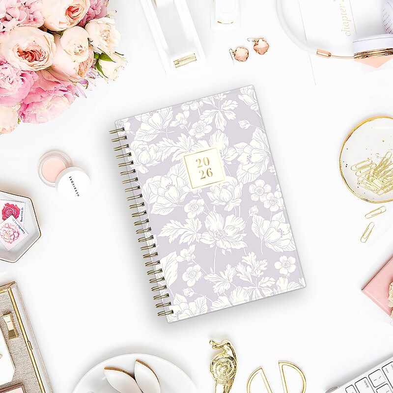 2026 Blue Sky 5" x 8" Weekly & Monthly Planner, Plastic Cover, Lilac (154864) image 1