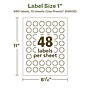 Avery EcoFriendly Laser/Inkjet Burst Multipurpose Labels, 1", White, 480/Pack (94606)~#|#~36C0F3C8-BE2B-411F-B7FA25847BD7D14A_sc7