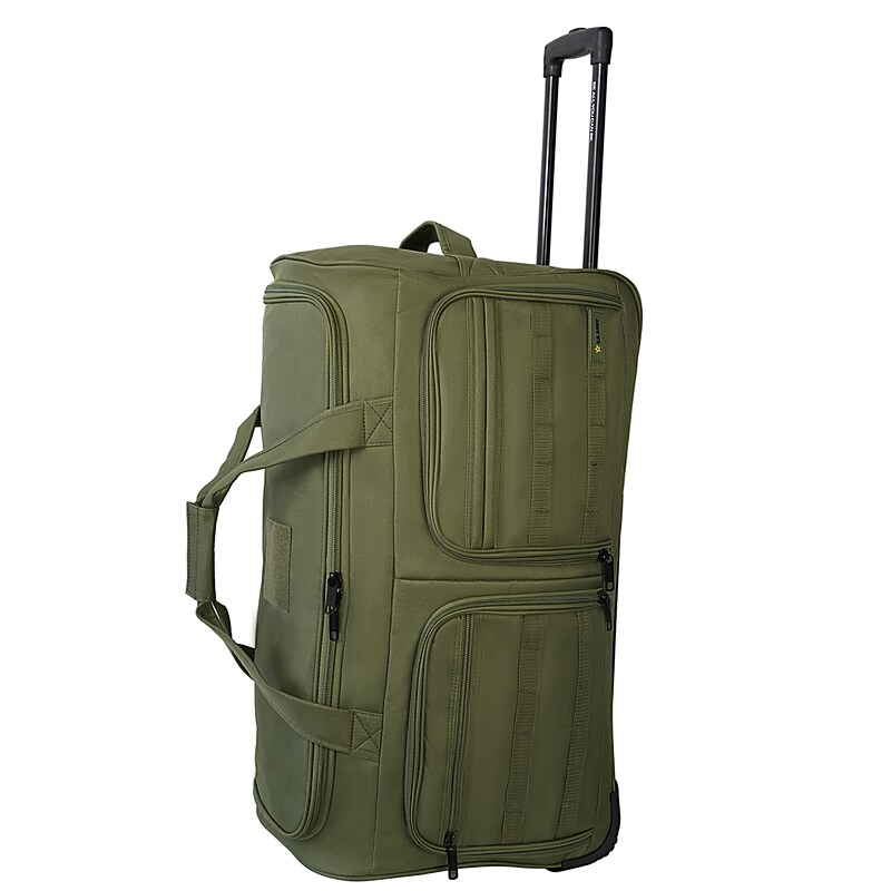 U.S. Army ROMEO 28" Polyester Telescoping Travel Duffel with Wheels, Tactical Green (USLROM28GRN) image 1