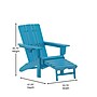 Flash Furniture Halifax Adirondack Chair with Cup Holder and Pull Out Ottoman, Blue (LEHMP1045110BL)~#|#~36C58AB0-D50B-4B5F-9A47528D44E653AE_sc7
