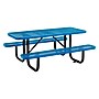 Global Industrial 6' Rectangular Outdoor Steel Picnic Table, Expanded Metal, Blue (277152BL)~#|#~36D1EAEC-C44A-4585-8305BC8FC1A20CA8_sc7
